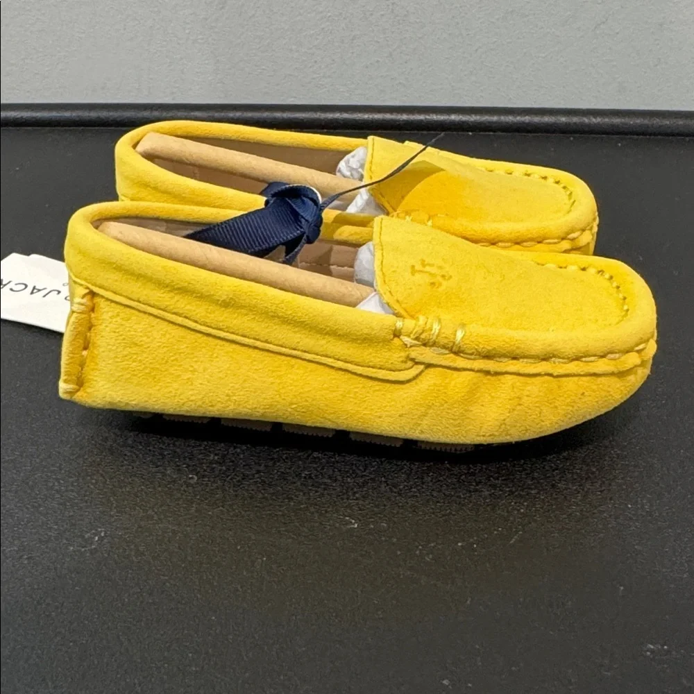 Janie and Jack Leather Yellow Boys Driving Shoe Size 5 Baby Toddler New NWT